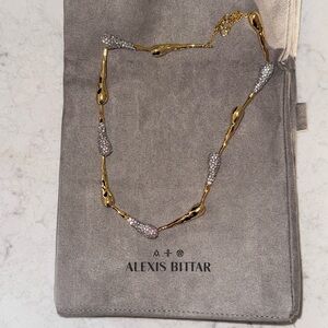 Alexis Bittar Gold and Silver Crystal Necklace